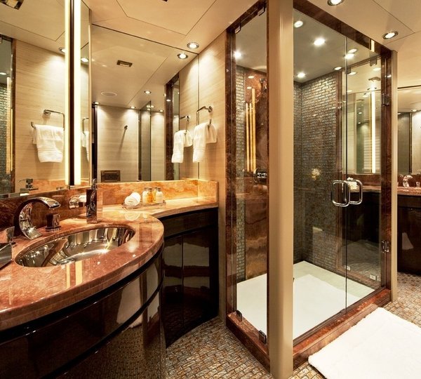 Main Master Bath On Yacht STREGA