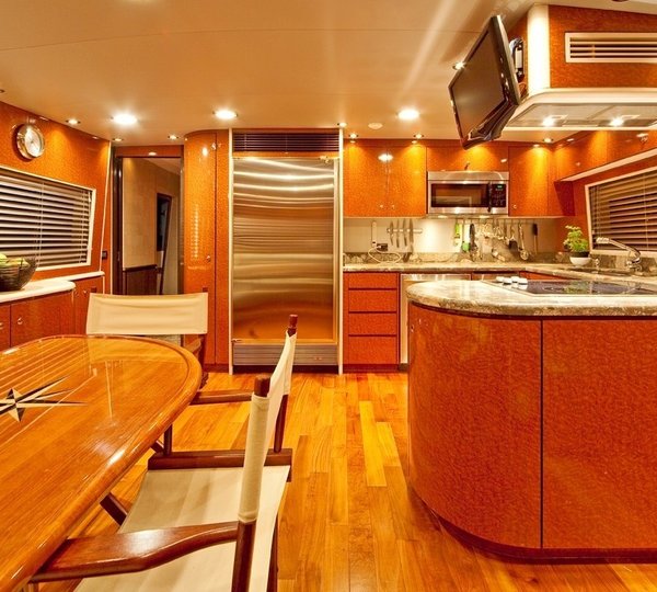 Ship's Galley Aboard Yacht STREGA