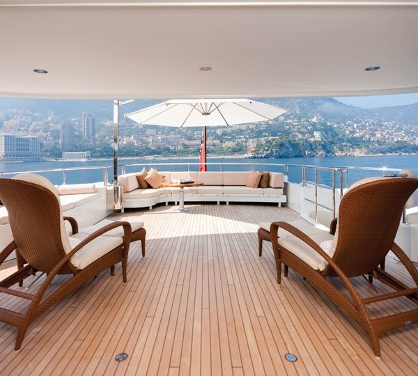 Lounging: Yacht NORTHLANDER's Top Deck Captured