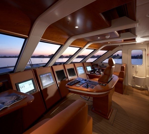 Pilot House On Board Yacht NORTHLANDER