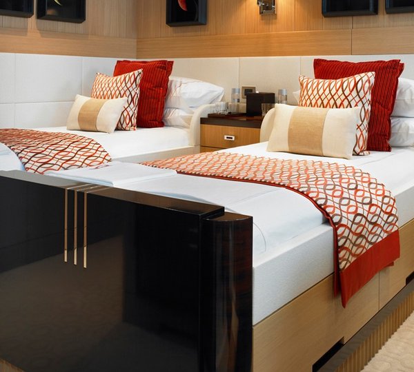 Red Twin Bed Cabin On Yacht KATHLEEN ANNE