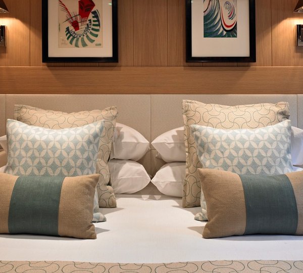 Blue Twin Bed Cabin On Yacht KATHLEEN ANNE