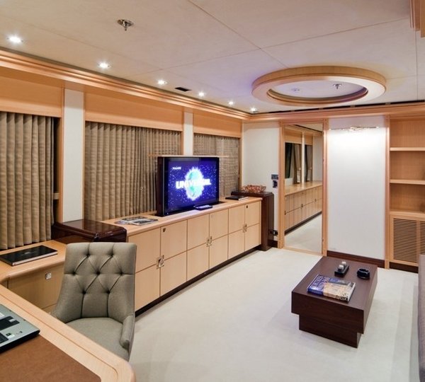 Main Master Office Aboard Yacht GOLDEN HORN