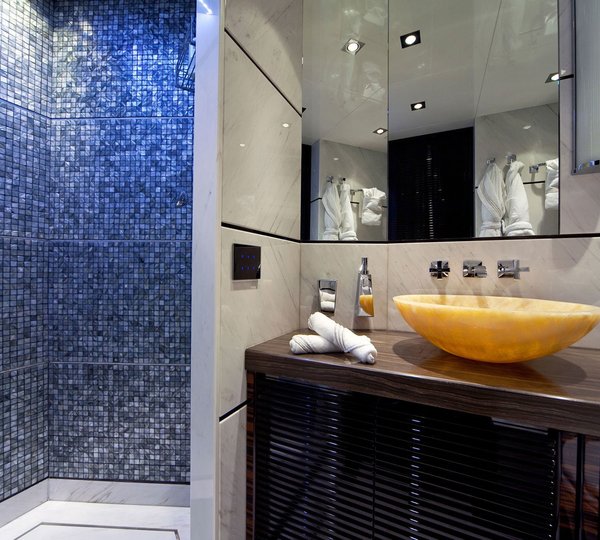 Showering Area On Board Yacht MANIFIQ