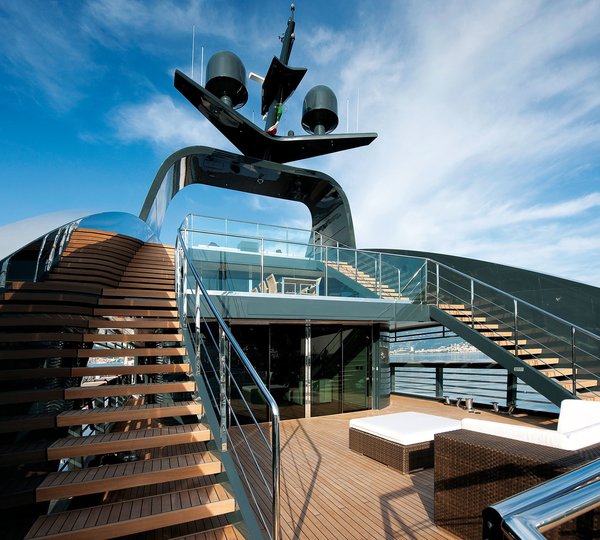Top Deck Aboard Yacht OCEAN SAPPHIRE
