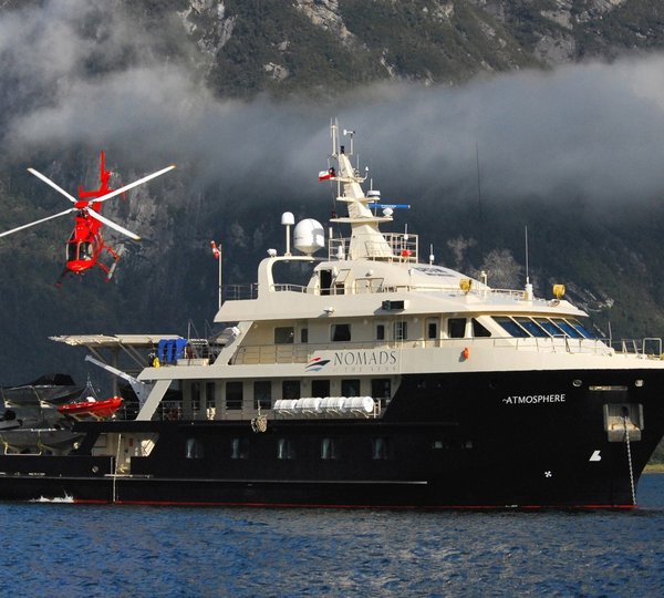 Overview Including Chopper Aboard Yacht ATMOSPHERE