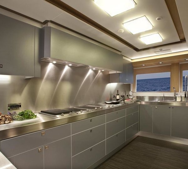 Profile: Yacht BIG FISH's Ship's Galley Pictured