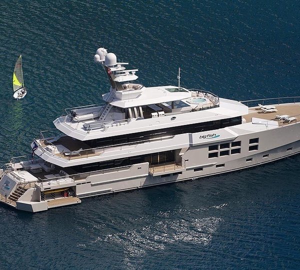 From Above Aspect On Board Yacht BIG FISH