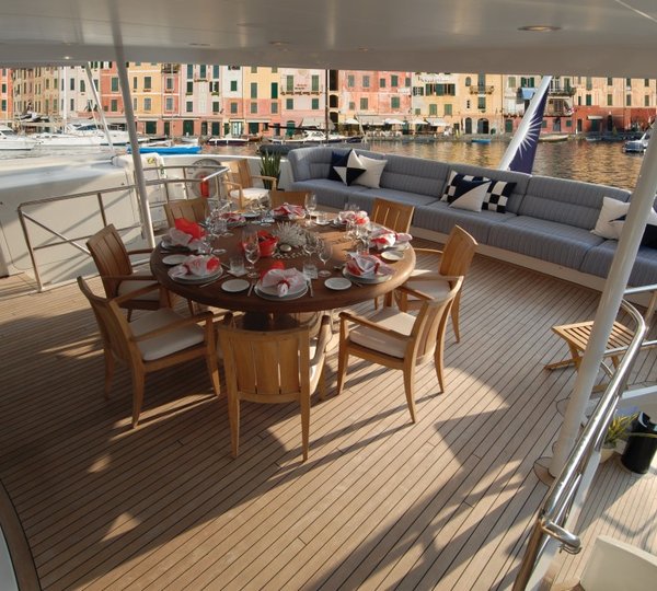 Aft Eating/dining Aboard Yacht YOU & ME