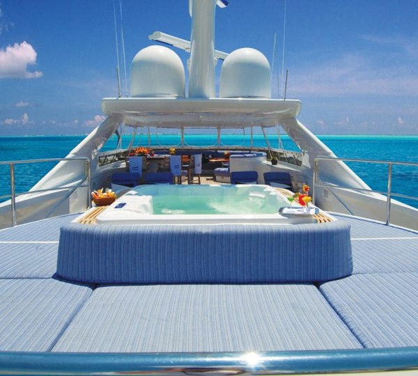 Sunbeds With Jacuzzi Pool Aboard Yacht YOU &AMP; ME
