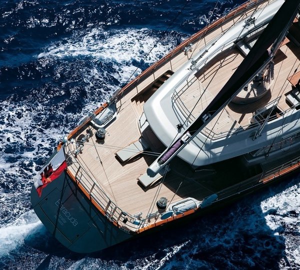 Aft: Yacht BARACUDA VALLETTA's From Above Pictured