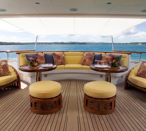 Premier Deck Aboard Yacht HUNTRESS II