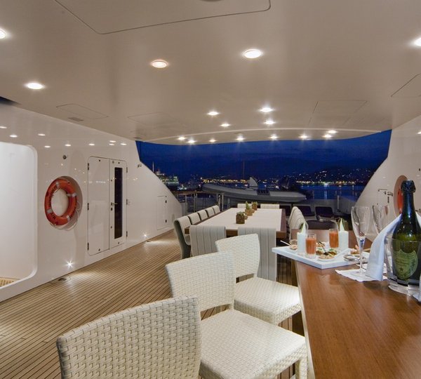 Top Aft Deck On Board Yacht BARAKA