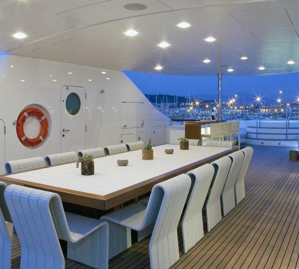 External Eating/dining Aboard Yacht BARAKA