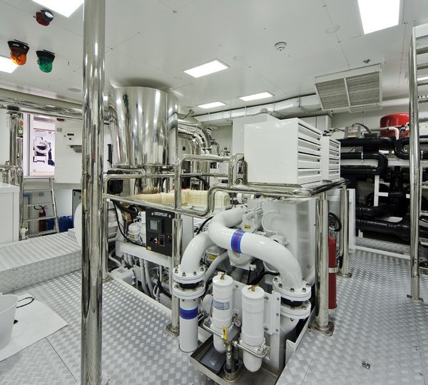 Engine Area Aboard Yacht BARAKA