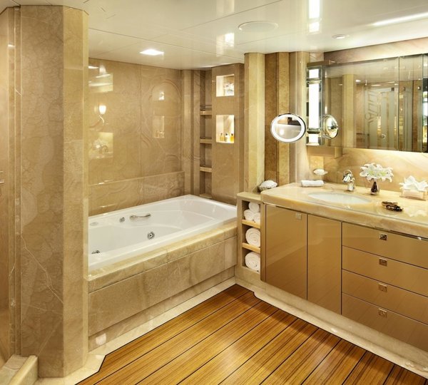 Guest's Bath Aboard Yacht SYCARA V