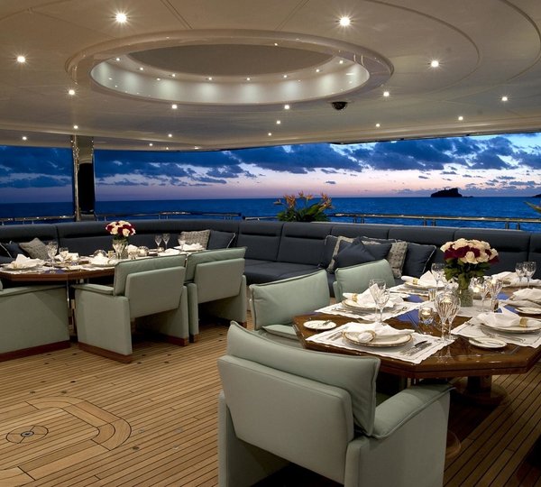 External Eating/dining Aboard Yacht SYCARA V