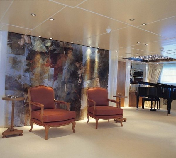 Sitting With Music Piano: Yacht ELEGANT 007's Premier Saloon Image