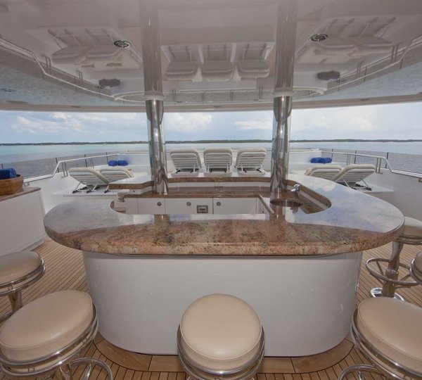 Sun Deck Drinks Bar On Yacht TITANIA