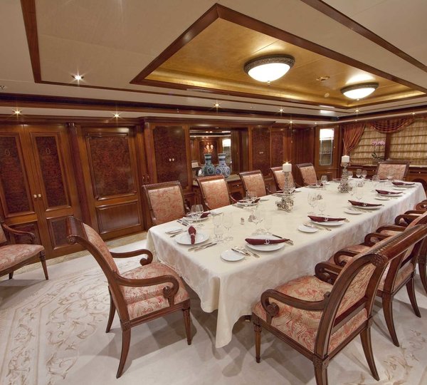Inside Eating/dining On Board Yacht TITANIA