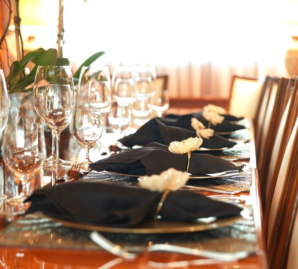 Formal Dining Set Up In Detail
