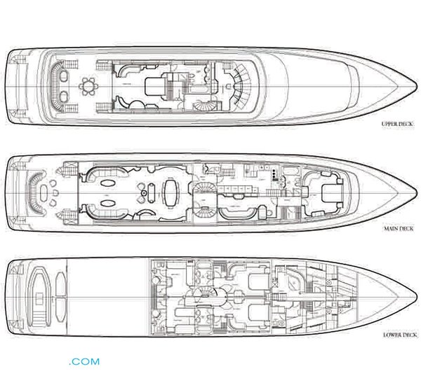 Intermarine 42m JAAN - Layout