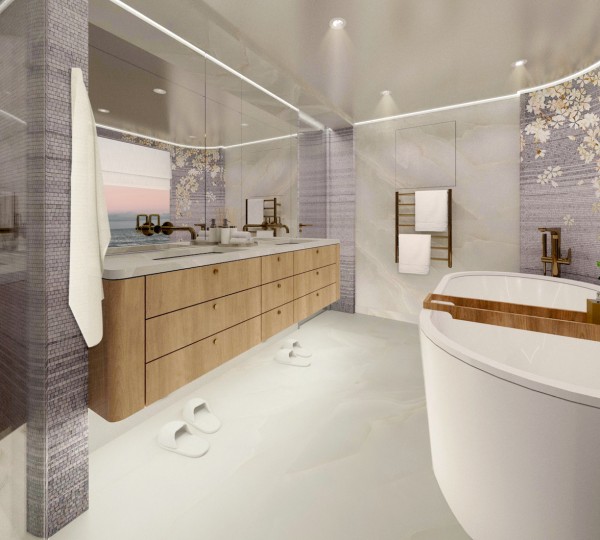 Sky Deck-Ensuite For Private Superyacht Refit Designed By Keeley Green Interior Design