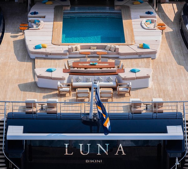 Superyacht Luna by Lloyd Werft Aft Deck With Swimming Pool