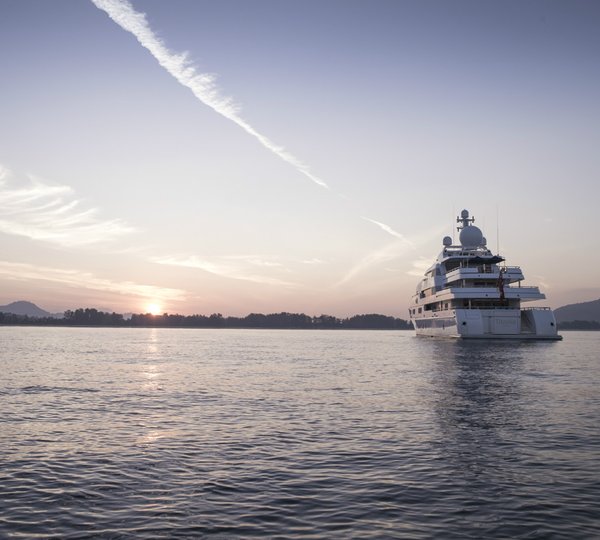 TATANIA Water Line Aft Sunset