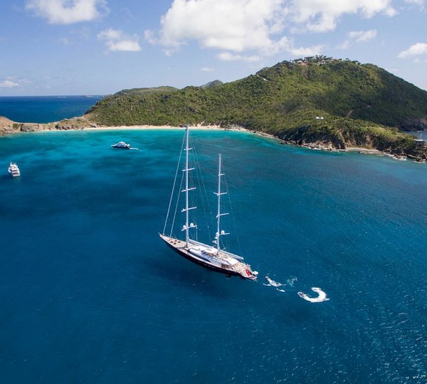 Yacht PANTHALASSA By Perini Navi - Moored In The Caribbean