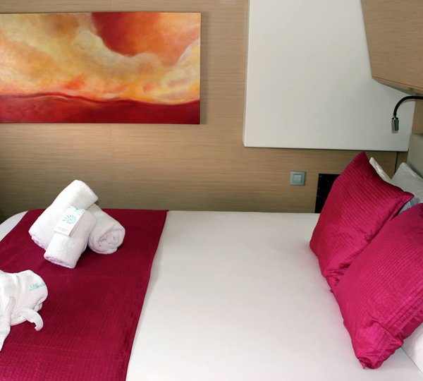 Catamaran Avalon Charter Guest Cabin