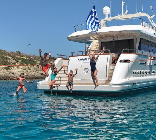 Yacht Martina Aft Swimming