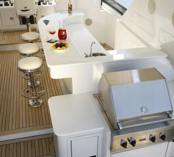 Sun Deck Drinks Bar On Board Yacht OCEAN CLUB
