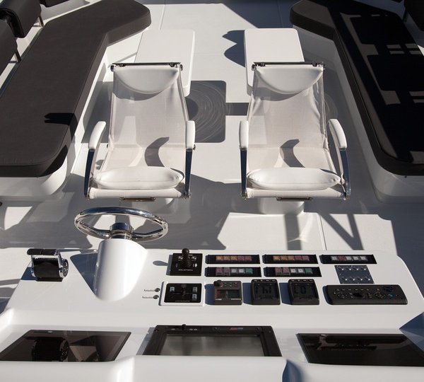Fly-bridge Sitting On Board Yacht QUANTUM