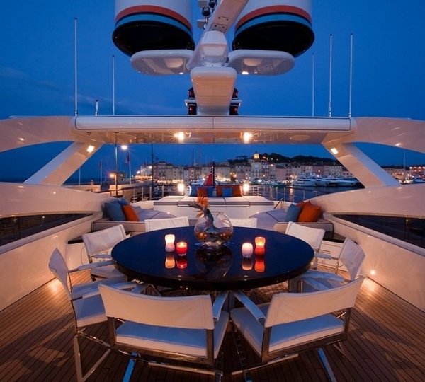 Outdoor Eating/dining On Board Yacht AURELIA