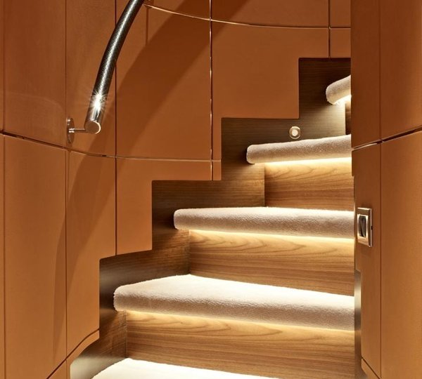 Close Up: Yacht AURELIA's Stairway Captured