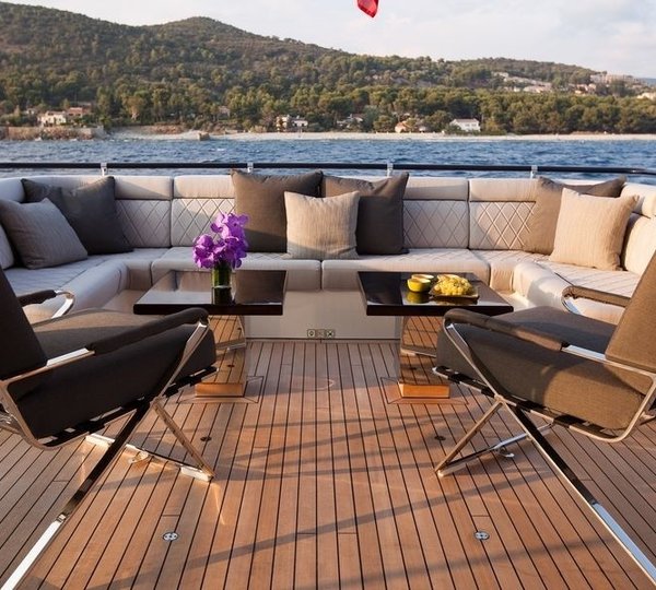 Aft Deck On Board Yacht AURELIA