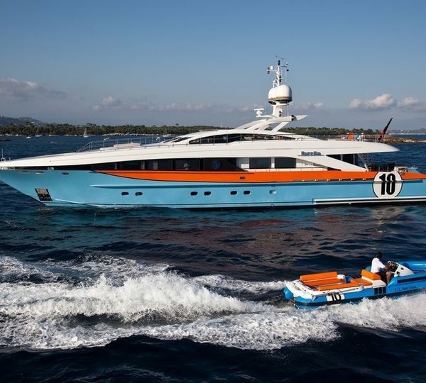 Overview Including Ship's Tender Aboard Yacht AURELIA