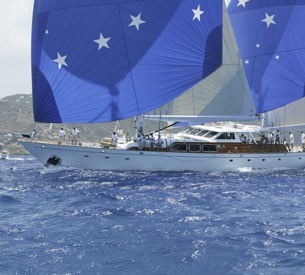 With Full Sail On Yacht FREEDOM
