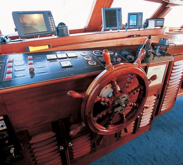 Pilot House On Board Yacht MATINA