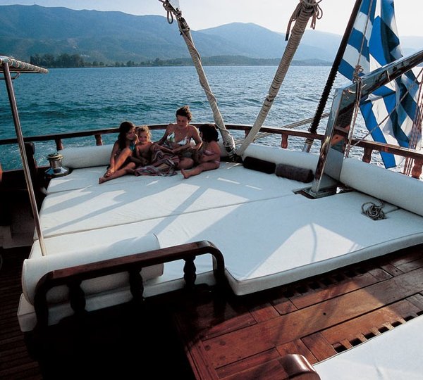 Aft Deck On Board Yacht MATINA