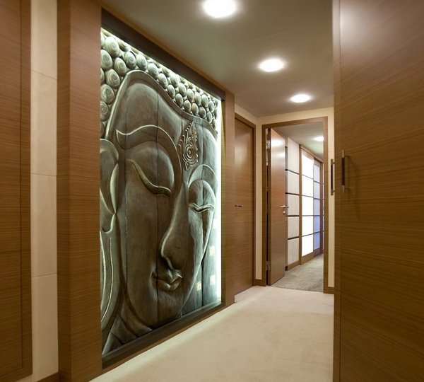 Art: Yacht NAMASTE 8's Lobby Pictured