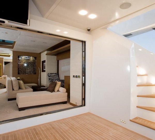 Exterior Stairway On Board Yacht NAMASTE 8