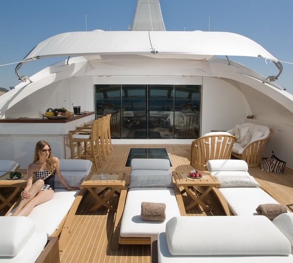Sitting: Yacht NAMASTE 8's Deck Lounging Captured
