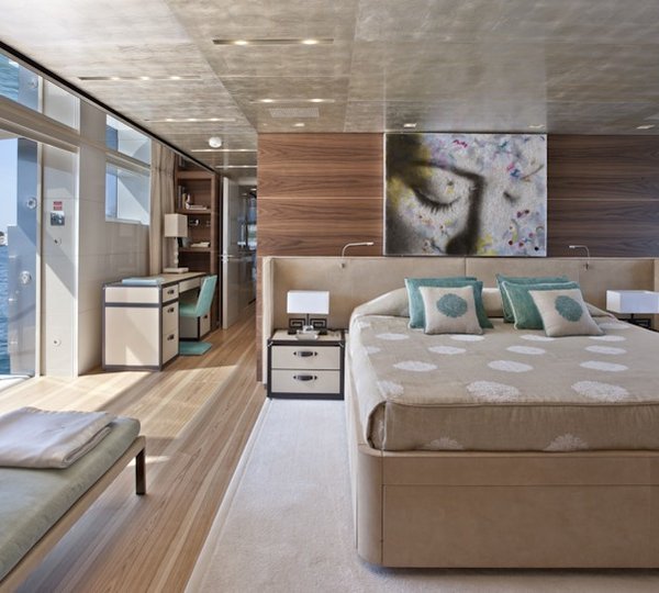 Main Master Stateroom Balcony / Terrace On Board Yacht SCORPION 2