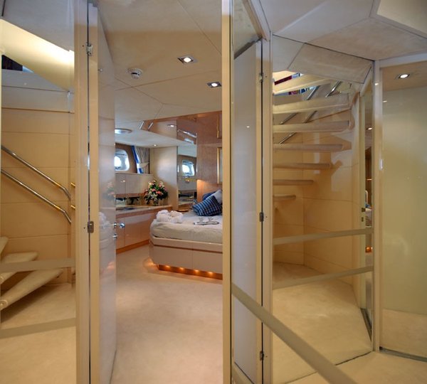 Stairway Aboard Yacht LADYSHIP