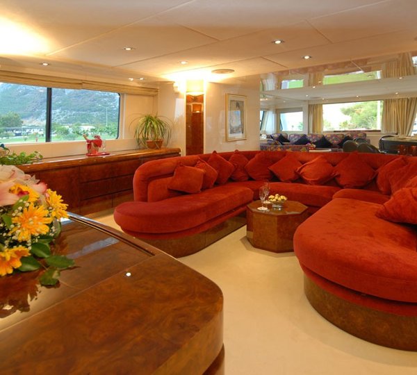 Viewing Aft: Yacht LADYSHIP's Premier Saloon Captured