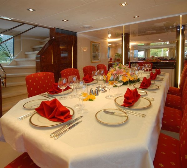 Eating/dining Zone On Board Yacht LADYSHIP