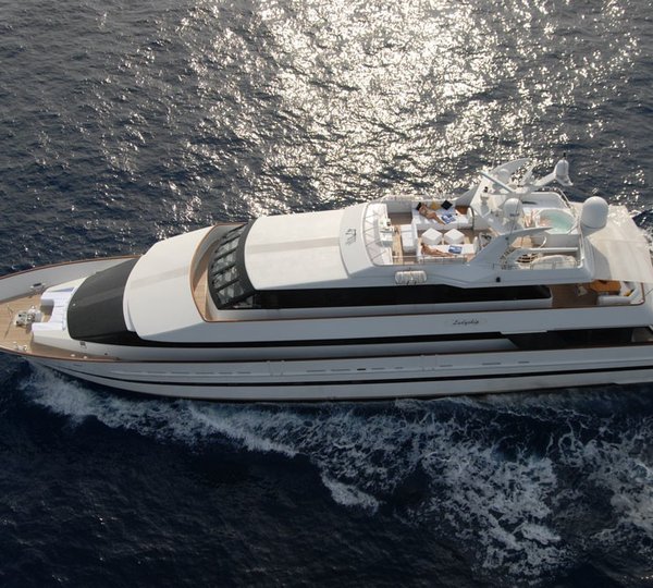 From Above Aspect On Board Yacht LADYSHIP