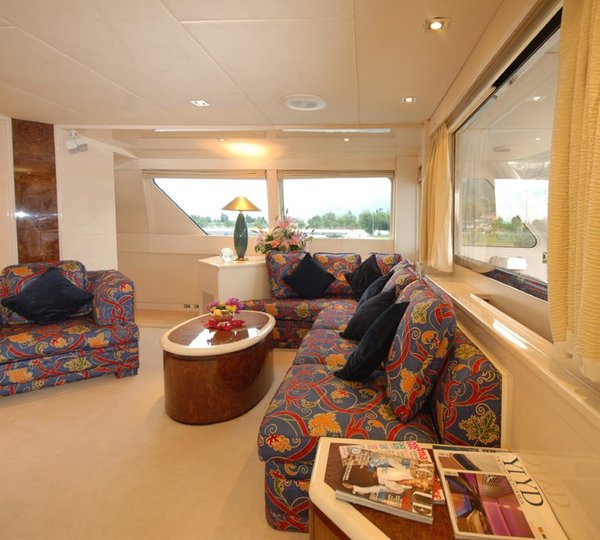 Premier Saloon Sitting Zone Aft On Board Yacht LADYSHIP